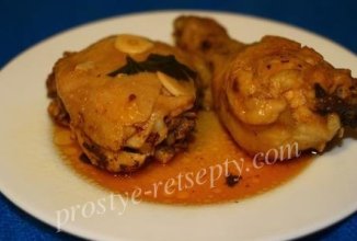 Курица с чесноком в соевом соусе