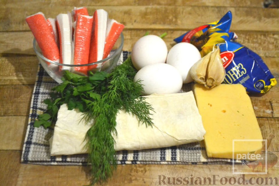 Лаваш з крабовими палочками - Шаг 1