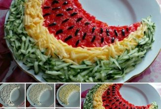 Салат"Арбузная долька"