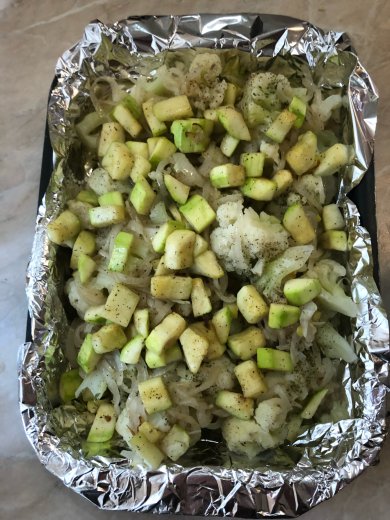 Запеканка из цветной капусты и кабачков - Шаг 9