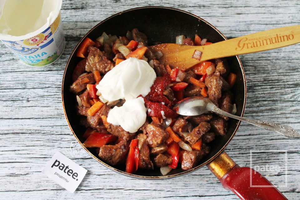 Гуляш из говяжьей печени - Шаг 12