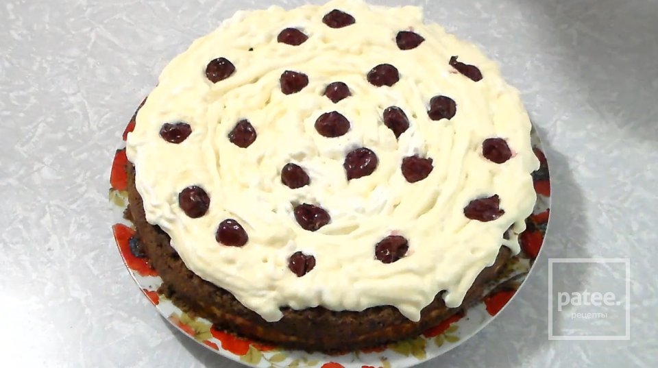 Творожный торт с вишней - Шаг 8