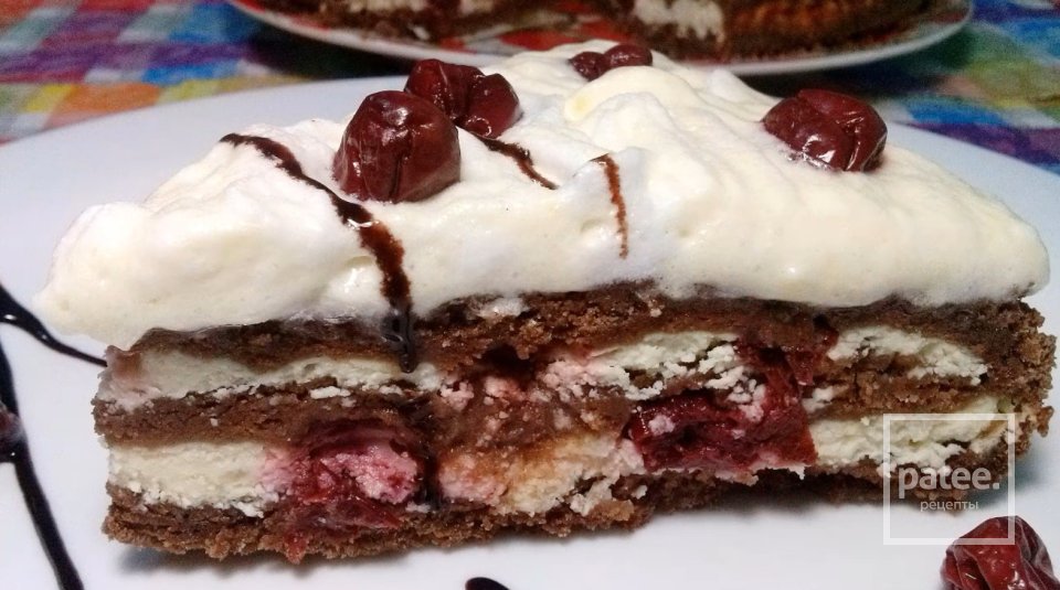 Творожный торт с вишней - Шаг 9