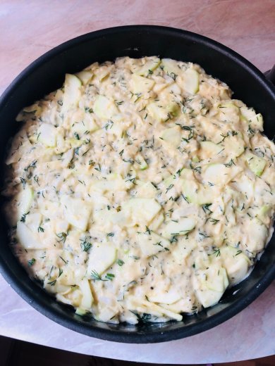 Заливной пирог из кабачков с сыром - Шаг 13