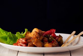 Курка з овочами по Японськи