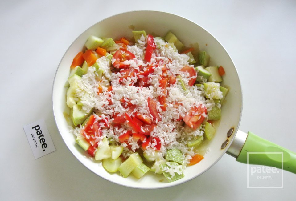 Овощное рагу с кабачками и рисом - Шаг 8