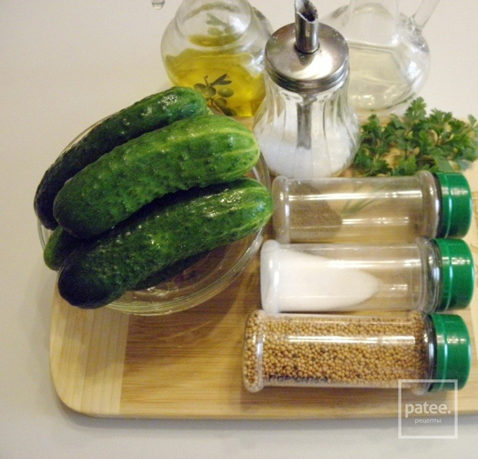 Огурцы с горчицей на зиму - Шаг 1