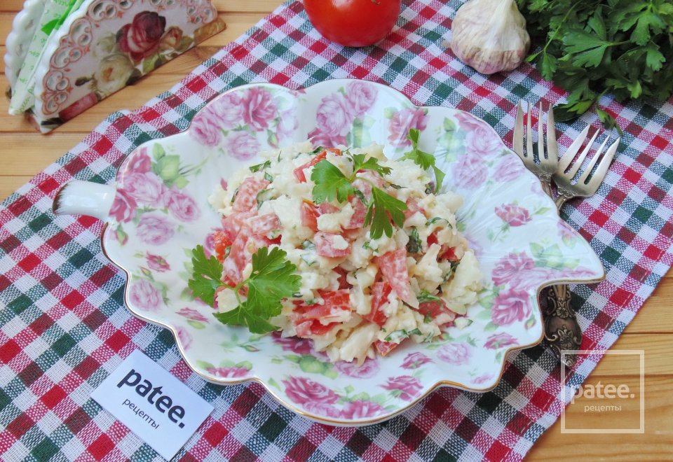 Салат с цветной капустой и помидором - Шаг 11