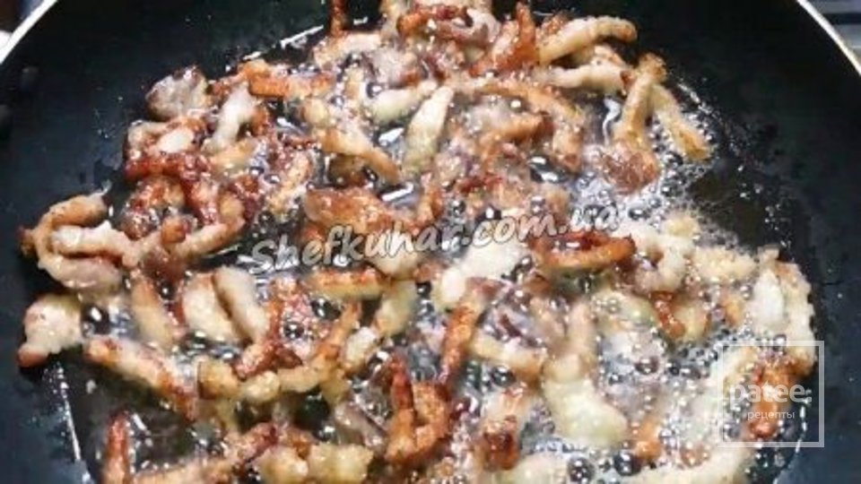 Картопля із шкварками - Шаг 1