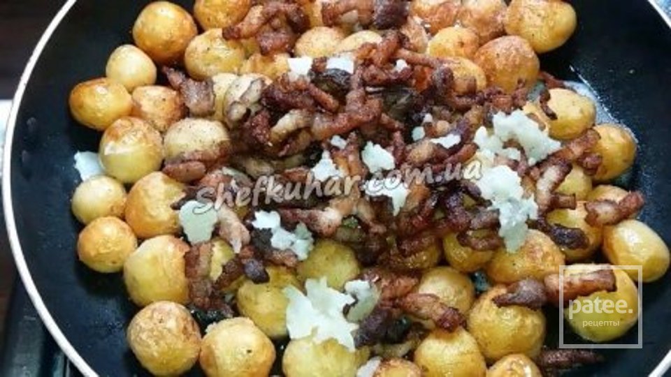 Картопля із шкварками - Шаг 4