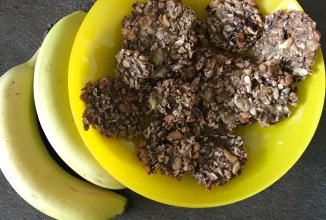 Диетическое овсяно-банановое печенье( без сахара и муки )