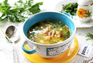 Гороховый суп с копченой грудинкой