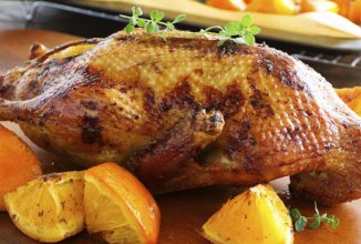 запеченная утка в медово-горчичной глазури