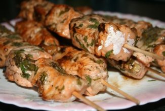 Шашлык из красной рыбы