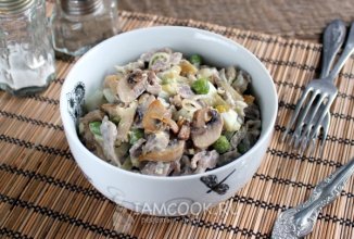 Салат с куриными желудками «Пуп земли»