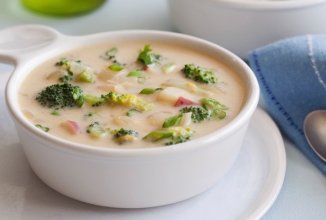 Сливочный суп с шампиньонами и брокколи