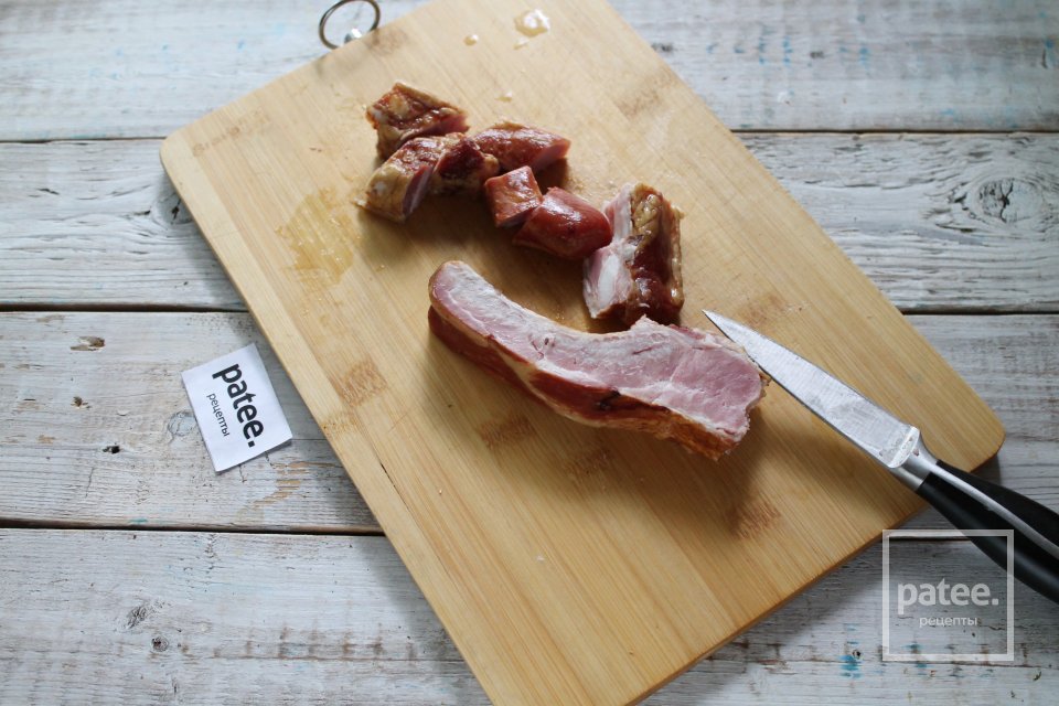 Борщ с говядиной, копчёными ребрами и фасолью - Шаг 4