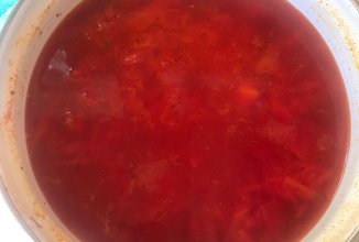 Лёгкий овощной суп а-ля борщ