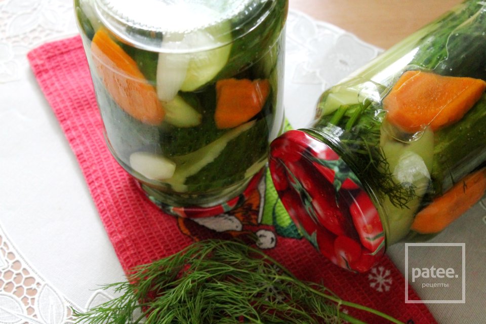 Огурцы дольками маринованные с овощами и лимонкой - Шаг 15