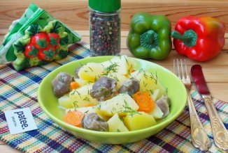 Жаркое из желудков индейки