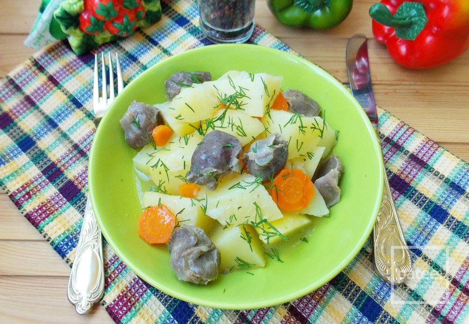 Жаркое из желудков индейки - Шаг 14