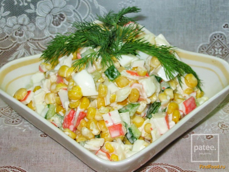 Салат из крабового мяса с кукурузой - Шаг 7
