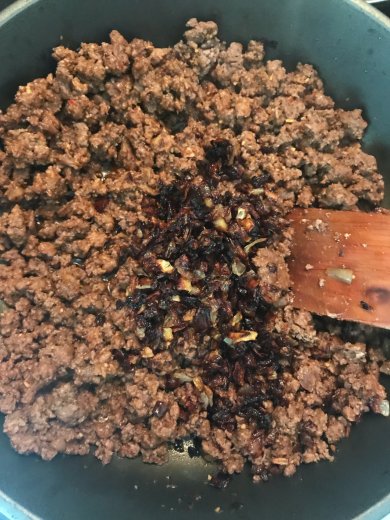 Мясной пирог с грибами из лаваша 🥖 - Шаг 7