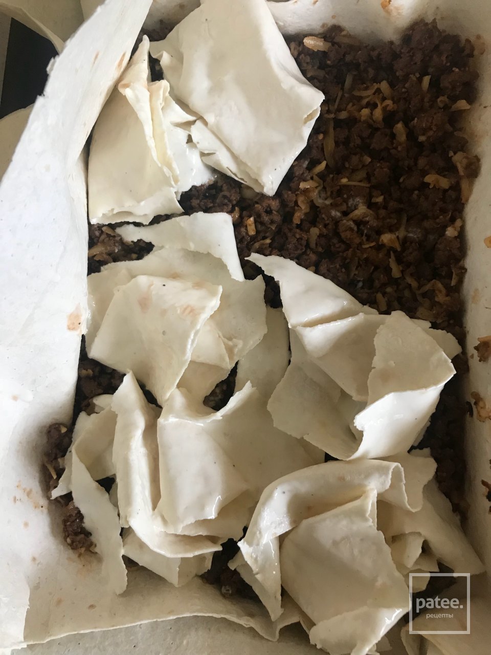 Мясной пирог с грибами из лаваша 🥖 - Шаг 14