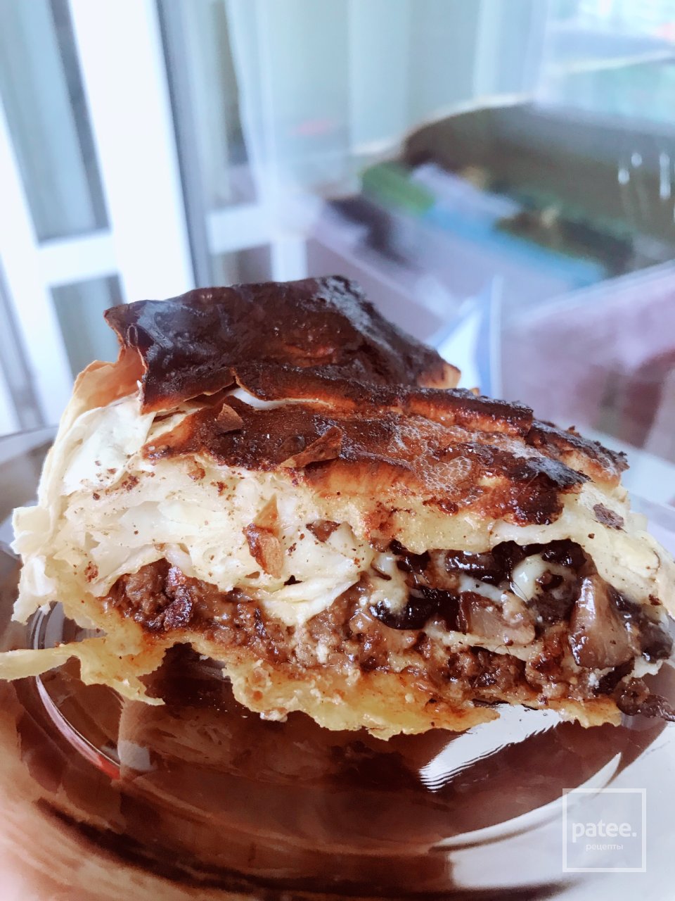 Мясной пирог с грибами из лаваша 🥖 - Шаг 20