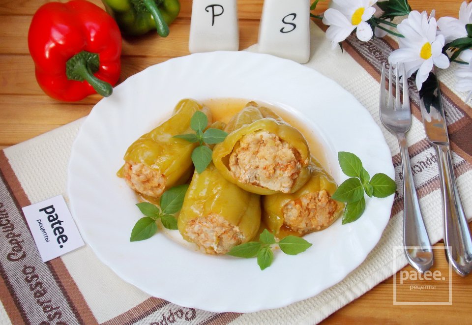 Перец, фаршированный свининой с кабачком в мультиварке - Шаг 12