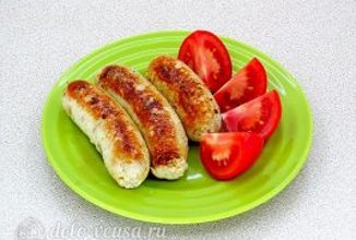 Домашние куриные колбаски