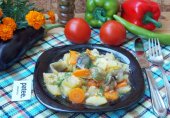 Овощное рагу с кабачком и баклажаном