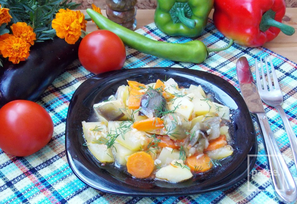 Овощное рагу с кабачком и баклажаном - Шаг 11