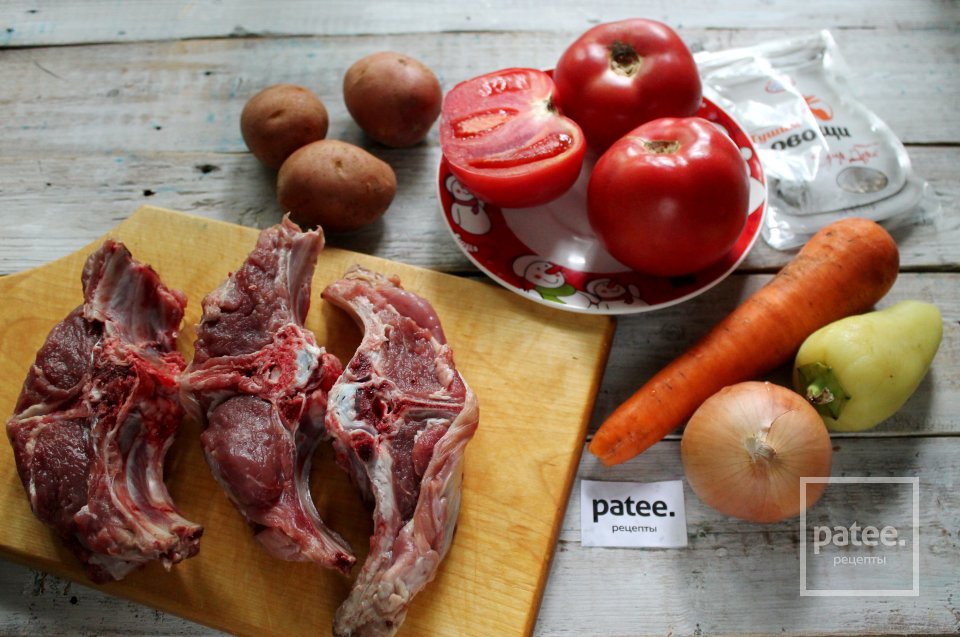 Жаркое по-домашнему из баранины с овощами - Шаг 1