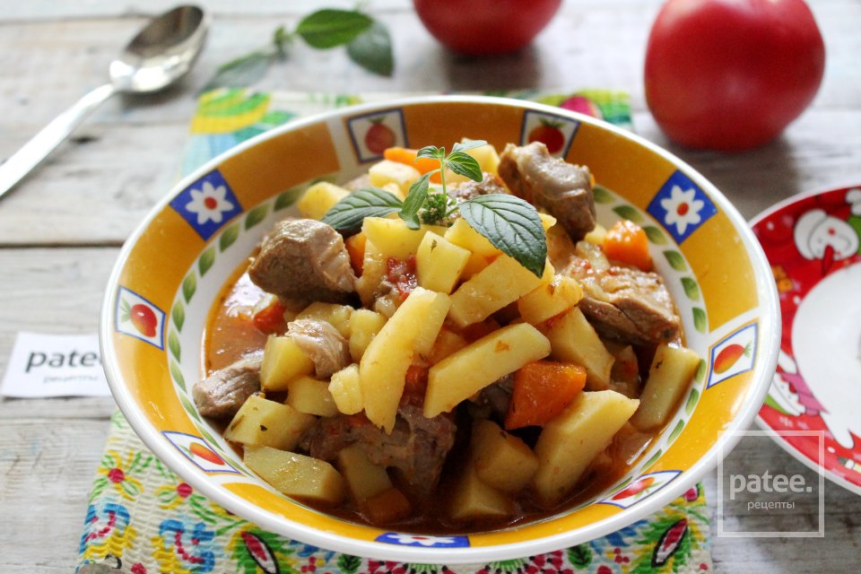 Жаркое по-домашнему из баранины с овощами - Шаг 20