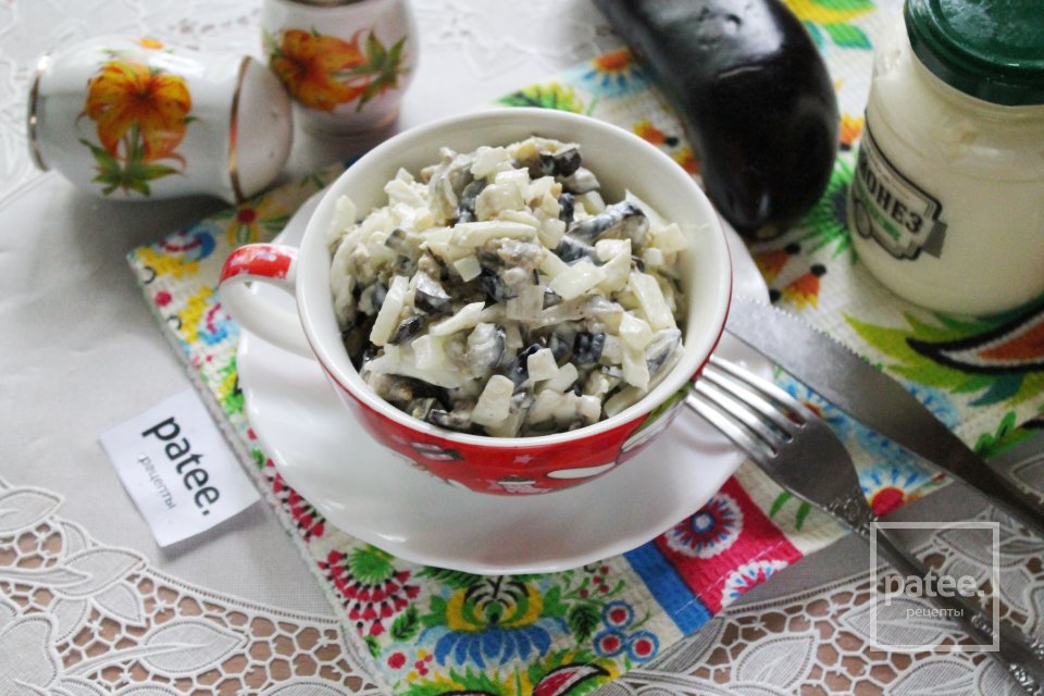 Вкуснейший салат из баклажанов с яйцом - Шаг 20