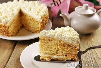 Торт «Молочная девочка» с пломбирным кремом