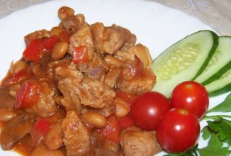 Свинина и фасоль