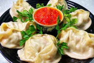 Домашние манты с мясом