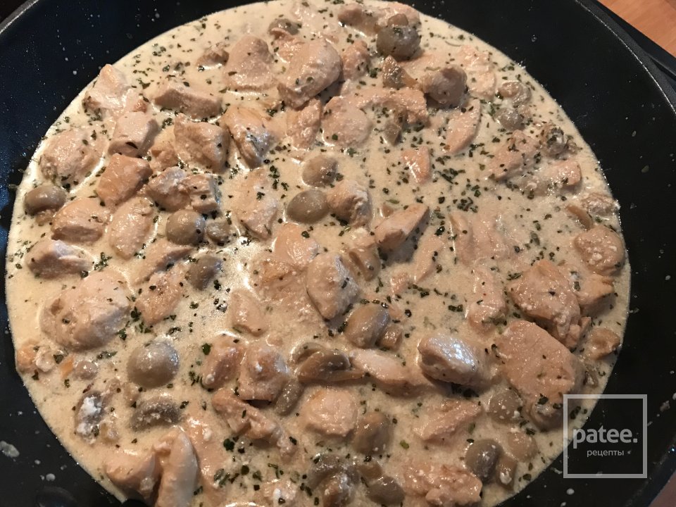 Паста с курицей и грибами - Шаг 6