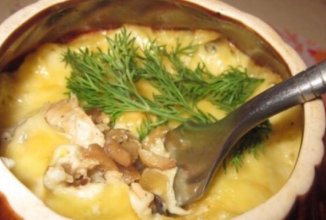 Жюльен с курицей и грибами