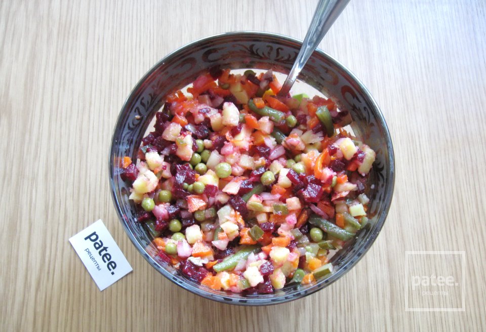 Винегрет с зеленой фасолью - Шаг 9