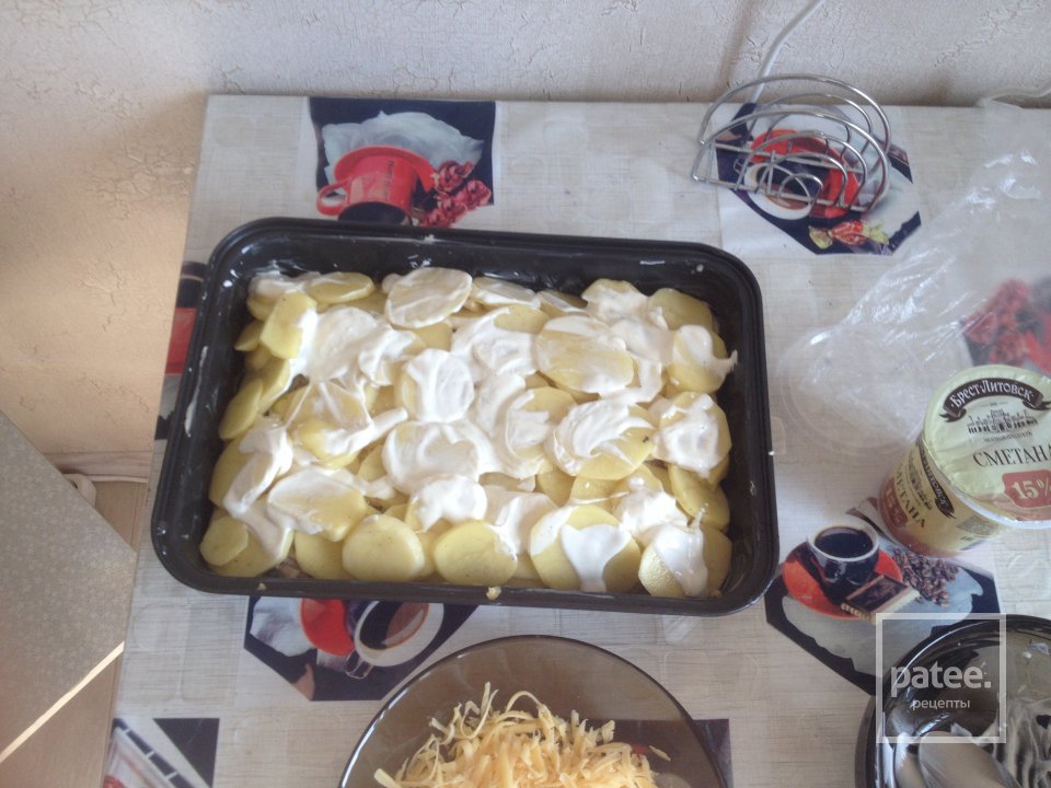 Картофельная запеканка с грибами и курицей - Шаг 8