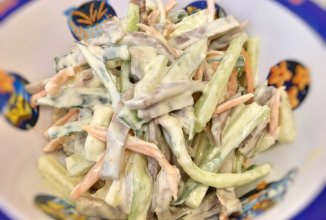 ОСТРЫЙ САЛАТ С ЯЗЫКОМ