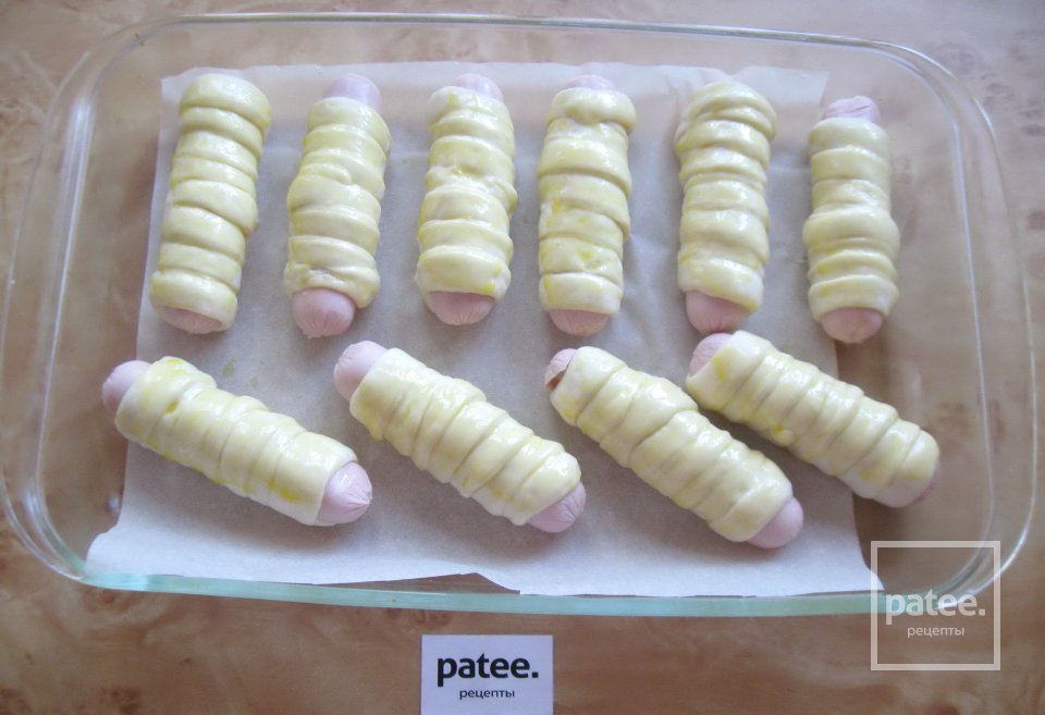 Сосиски в дрожжевом тесте - Шаг 9