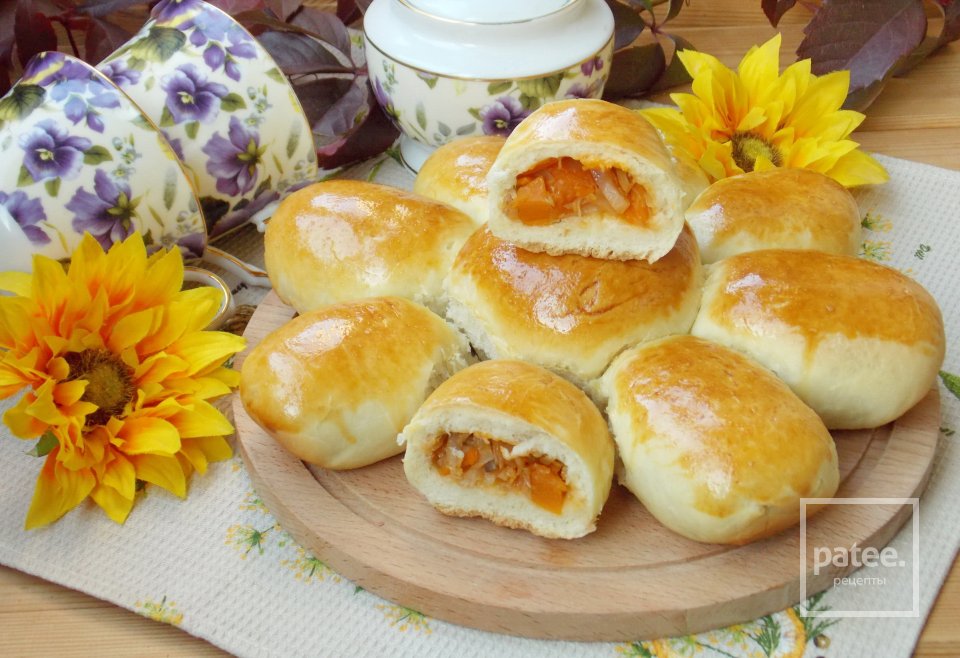 Пирожки с капустой и морковью в духовке - Шаг 16