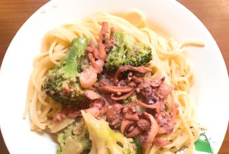 Кальмары с брокколи