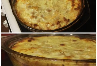 рисовая запеканка с бужениной и сыром