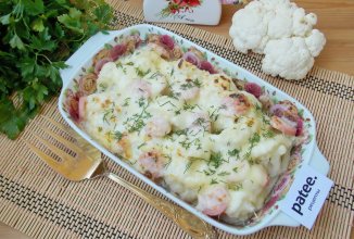 Запеканка из цветной капусты с соусом Бешамель