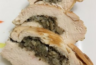 КУРИНОЕ ФИЛЕ ФАРШИРОВАННОЕ ГРИБАМИ